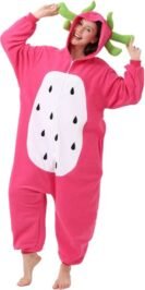 Unisex Adult Axolotl Onesie Pajamas Halloween Cosplay Costume Animal One-Piece Jumpsuit Party Sleepwear Homewear