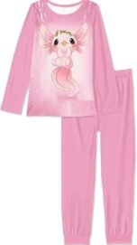 Conjunto de pijama de 2 piezas para mujer, suave, de manga larga, pijamas y pantalones con estampado XS-6XL